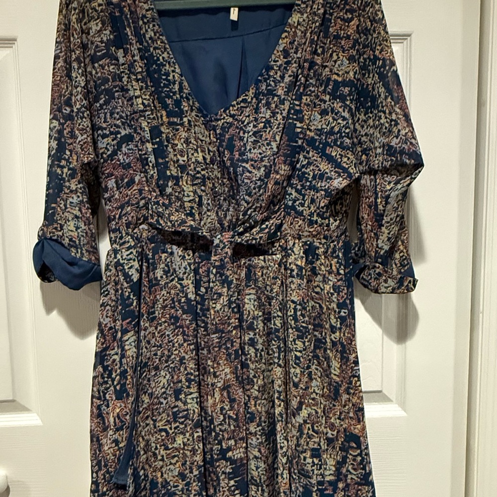 BCBGeneration Multicolor Abstract Print Dress